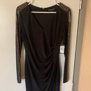 GUESS Studded Ruched Sheath Dress
